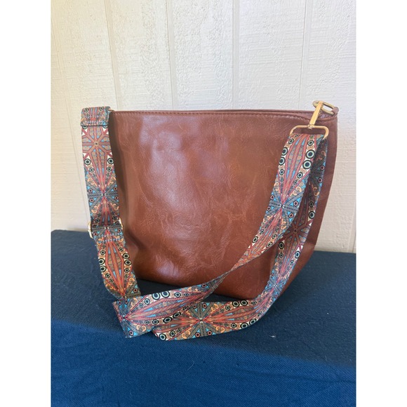 Handbags - Boutique western Hobo Bag with Geometric Guitar Strap Crossbody Bucket Bag